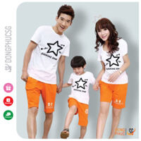 Áo thun gia đình mẫu ngôi sao độc đáo thun cotton dày dặn mềm mịn GD342T DONGPHUCSG - Size S