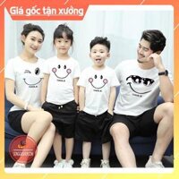 Áo thun gia đình siêu dễ thương màu trắng chất thun mềm mịn dày dặn GD290T DONGPHUCSG - Áo Bé Gái - Size XXXL