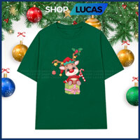 Áo Thun Giáng Sinh Noel 2024 Nam Nữ Unisex Đồng Phục Gia Đình Cặp Đôi Shop.Lucas - Người bánh