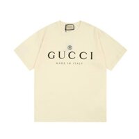 Áo thun Gucci2563 dáng rộng giản dị tay ngắn phong cách mới Cotton nguyên chất mặc dạo phố Áo thun nam