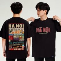 Áo thun Hà Nội - Unisex phông cotton ao cặp gia đình hainoi fact UNDER  HU APP