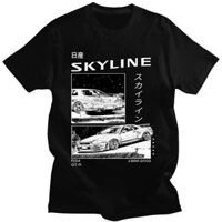 Áo thun hai mặt Drift Anime Nhật Bản AE86 Initial D, cổ tròn, mùa hè, unisex, R34 Skyline GTR JDM