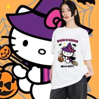 áo thun halloween Áo thun bí ngô Halloween Sanrio Hello Kitty Áo thun Halloween quà tặng Halloween #NY05