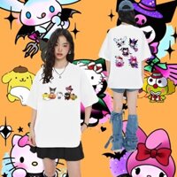 áo thun halloween Áo thun bí ngô Halloween Sanrio Hello Kitty Áo thun Halloween quà tặng Halloween #NY01