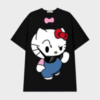Áo Thun Hello Kitty Form Rộng Cổ Tròn Thoáng Mát - XTF03
