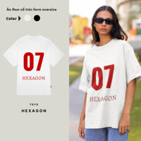 Áo Thun HEXAGON WHITE TEE NB07 Form Oversize Unisex Nam Nữ Local Brand Chính Hãng