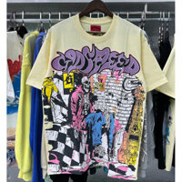 Áo thun high Street mới hợp thời trang, cá tính, chất lượng cao, giản dị, thích hợp in hình áo thun ngắn tay giảm béo dành cho nam và nữ