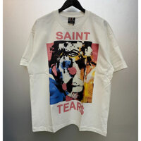 Áo thun High Street Saint vintage graffiti chú hề tay ngắn giản dị áo thun cổ tròn tay ngắn