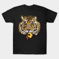 Áo thun Hình Chân Dung Hổ Tiger Portrait with Pepperoni Pizza Slice TShirt - TEE30