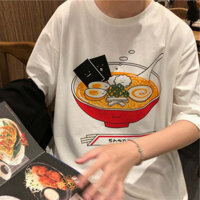 Áo Thun Hình Mì Ramen Nhật Bản 100% Cotton Local Brand Y2k Streetwear Harajuku Unisex