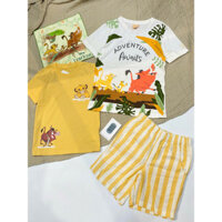 Áo thun họa tiết Lion king trắng chất thun mềm mịn an toàn cho da bé