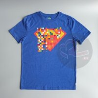 Áo thun họa tiết logo siêu nhân Ga cho bé trai xuất khẩu Mỹ