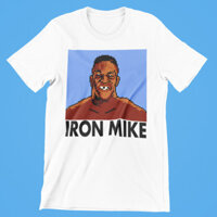 Áo thun họa tiết pha trộn cao cấp Mike Tyson Iron Mike Punch Out Pixel