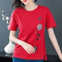 Áo thun họa tiết phong cách Hàn Quốc MKT021(Đỏ)                          - 22584245                                                       Yêu thích