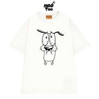 Áo Thun Hoạt Hình Cartoon Network Chú Chó Nhút Nhát Courage Vải Cotton 75 Mềm Mịn Thoáng Mát
