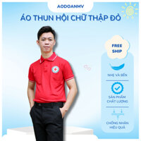 Áo thun hội chữ thập đỏ cao cấp - chất liệu cá sấu thái - logo thêu - hàng có sẵn