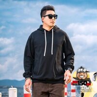🔆Áo thun hoodie Nam Bigsize 80-150KG Béo Bảnh Bao tay dài kiểu basic chất cotton thun mềm mại giữ ấm