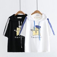 Áo Thun Hoodie Nữ Có Nón Cartoon 760