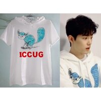 Áo thun hoodie tay ngắn in giống Tiêu Chiến