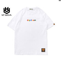 Áo thun HY KOREA tay ngắn nam nữ Vải cotton 75% form rộng thêu chữ Daydream 07