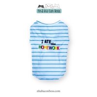 Áo Thun “I Ate The Homework” Cho Chó Hàng Xuất Khẩu Cao Cấp