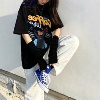 Áo thun in 3d nữ coffee sữa đổ mặt form rộng rãi cute 2 chất thun mềm mại àu trắng đen - đen - XL