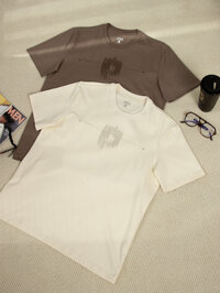 Áo Thun In Chữ Don‘t Over Thinking Form Regular AT171 Màu Nâu Nhạt