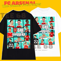 Áo thun in hình bóng đá Arsenal The Gunners Full Player Local Brand Tee 68 Cotton 100% Oversize Nam