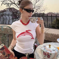 Áo thun in hình cá heo sành điệu cho một cái nhìn mùa hè sang trọng