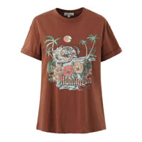 Áo thun in hình cá tính ây dừa bãi biển