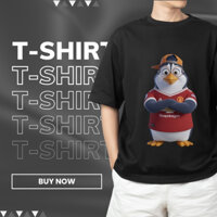 Áo thun in hình chim cánh cụt mặc áo cầu thủ (các câu lạc bộ) | Form rộng | Unisex | Cotton | Local Brand