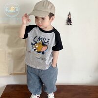 Áo thun in hình chuột Mickey dễ thương cho trẻ em Trang phục mùa hè thời trang