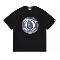 Áo thun in hình cổ tròn ngắn tay AAPE Ape Head dành cho nam và nữ trên đường phố