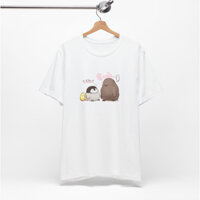 ÁO THUN IN HÌNH GIA ĐÌNH CHIM CÁNH CỤT CUTE, HÀN QUỐC, COTTON, ÁO ĐÔI, CẶP YÊU NHAU, ÁO GIA ĐÌNH