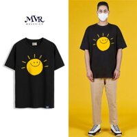 Áo Thun In Hình Mặt trời cười Phông Cổ tròn icon KK734