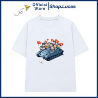 Áo Thun In Hình XE TĂNG TỰ HÀO VIỆT NAM Nam Nữ Unisex Cổ Tròn In Slogan Hot Trend Local Brand Shop Lucas