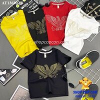 Áo thun in nhũ hình đại bàng cho bé từ 20-32kg
