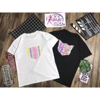 💦Áo Thun  In Tay Lỡ Phản Quang 7 Màu -  M266 (Hình chụp thật)💦