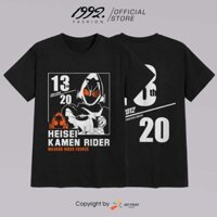 Áo thun Kamen Rider Fourze - HEISEI RIDER 20th Anniversary (Black) ngắn tay