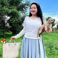 Áo thun kiểu bigsize nữ tay bồng dài cổ nữ hoàng chất vải thun gân co giãn phong cách trẻ trung G57