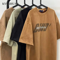 Áo thun KYUSHUAD tay lửng cổ tròn thời trang mùa hè cho nam