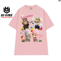 Áo Thun Labubu Localbrand HY KORÉ Gấu Labubu Bánh Macaron 1666 Vải Cotton 100% Co giãn 2 Chiều Dày Dặn Unisex OversizeS-