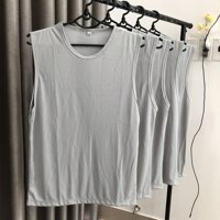 Áo Thun Lạnh Ba Lỗ Màu Xám Ghi Nam Nữ - S