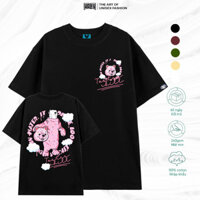 Áo Thun lạnh Nam Nữ TN21 Unisex Gấu Ping House Form rộng tay lỡ HALEY street wear Basic cao cấp chất cotton 100%