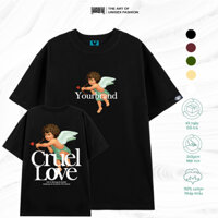 Áo Thun Lạnh Tay Lỡ TN261 Phông Form Rông Tay Lỡ CRUEL LOVE phong cách Ulzzang HALEY vải cotton thoáng mát