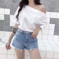 Áo thun lệch vai