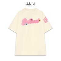 Áo Thun Local Brand Text Dehood gắn hoa Unisex Tee Basic Cotton - THTXH