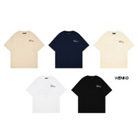 Áo thun local brand WENKO thêu chữ 3D Ovrsize vải cotton 2 chiều định lượng 250g