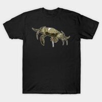 Áo thun Logo Cua Radioactive Màu Vàng Trên Nền Đen Smoking Crab TShirt - TEE6