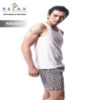 Áo thun lót Nam Relax - RA001 cotton 100% kiểu dáng Ba lỗ, size M - MUA 1 TẶNG 1